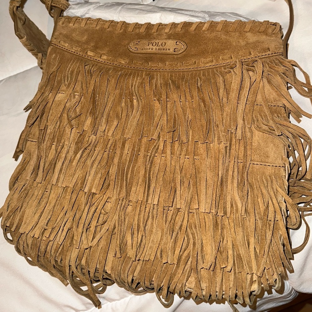 Fabulous Polo/Ralph Lauren purse with fringe. New/never worn!